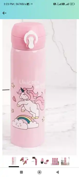 Unicorn bottle pink uploaded by business on 6/13/2023