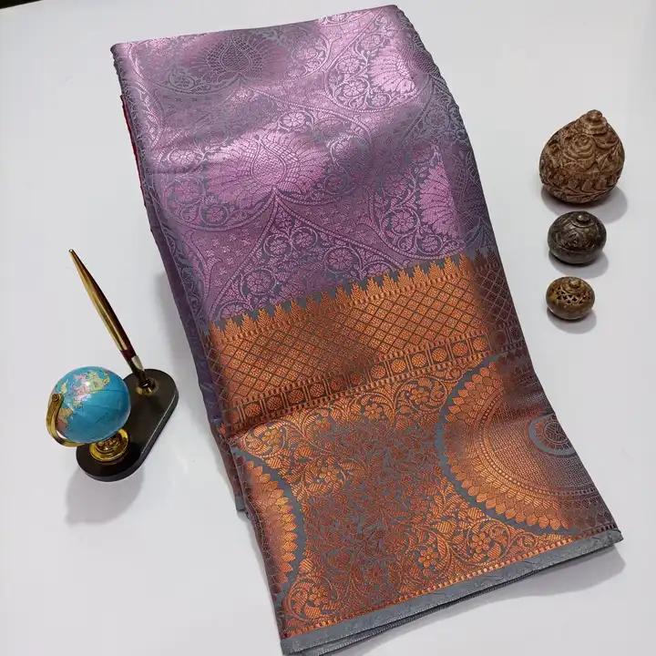 Banarasi zari Broket kaitlon tapeta shoft fancy silk sarees Raning Blause wholesalers and manufactur uploaded by Arbaz sarees manufacturer  on 6/13/2023