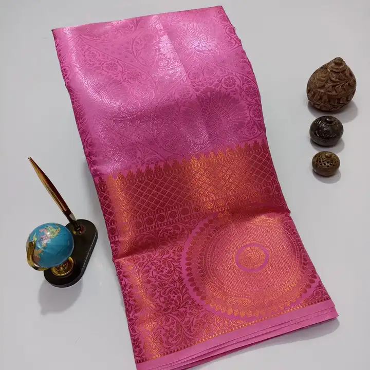 Banarasi zari Broket kaitlon tapeta shoft fancy silk sarees Raning Blause wholesalers and manufactur uploaded by Arbaz sarees manufacturer  on 6/13/2023