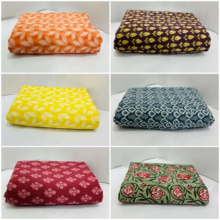 Bagru Hand block printed pure cotton running fabrics  uploaded by The print house  on 6/13/2023
