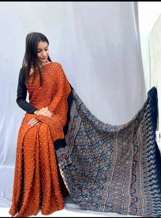Modal silk bandhej saree uploaded by Arihant Bandhani's on 6/13/2023
