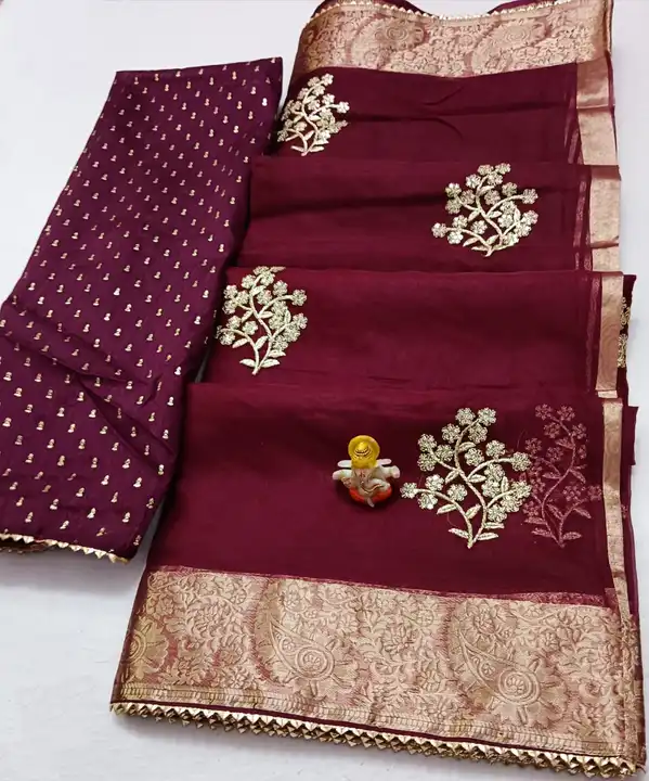 New Fancy Organza Saree  uploaded by Ethnic24 on 6/13/2023