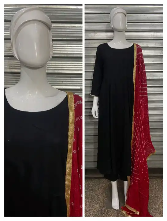 Black anarkali kurta set uploaded by SHRINIDHI Designers and Wholesalers on 6/13/2023