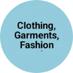 Business logo of clothing, garments, fashion nd textiles