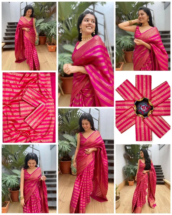 🤣PRICE
499/- 

SINGLES AVAILABLE

HEAVY BANARASI SILK SAREES WITH FANCY DESIGNS WITH BLOUSE

MMM 40 uploaded by Aanvi fab on 6/13/2023