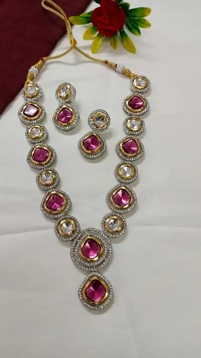 Best quality Kundan necklace uploaded by business on 6/13/2023