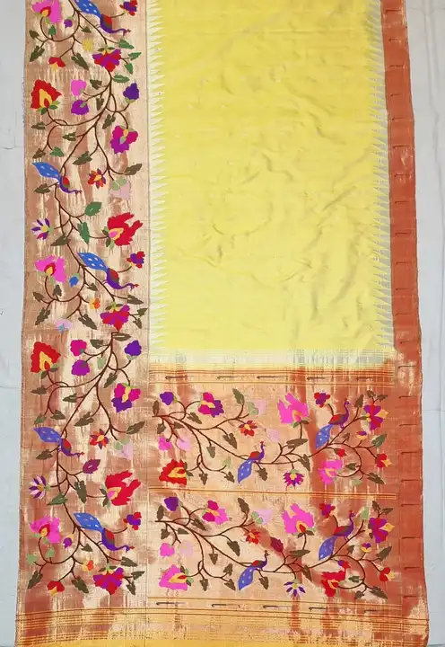 Pure silk paithani uploaded by business on 6/13/2023
