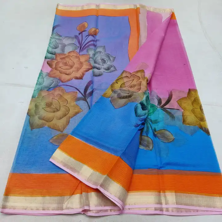 Hand painting saree  uploaded by Ansari Handloom on 6/13/2023