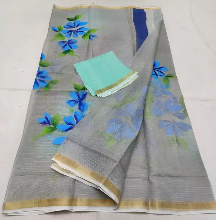 Hand painting saree  uploaded by business on 6/13/2023