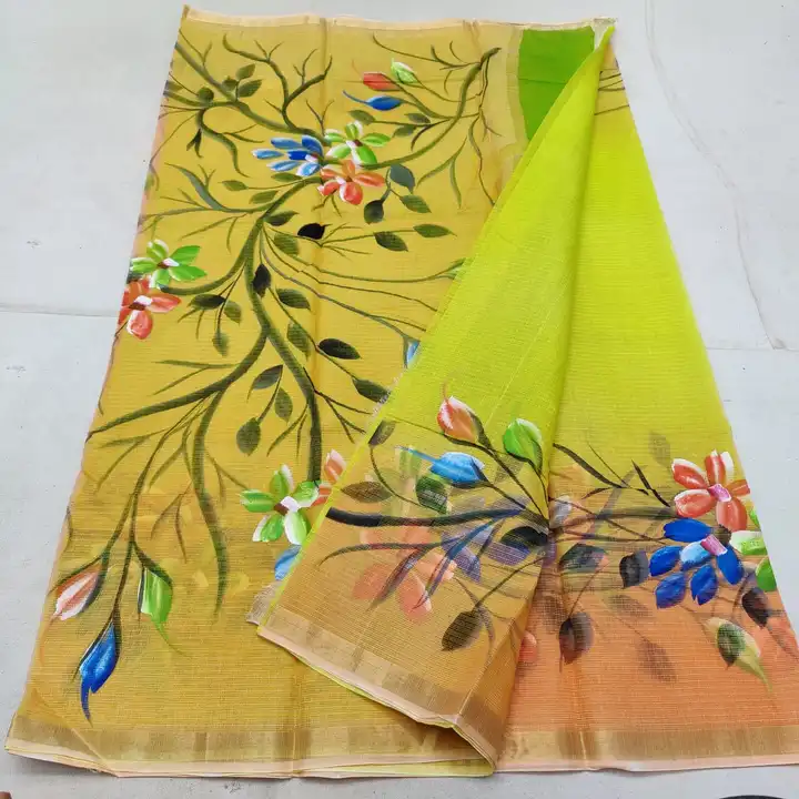 Hand painting saree  uploaded by Ansari Handloom on 6/13/2023