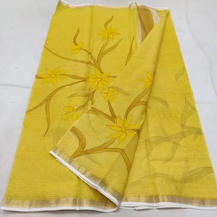 Kota doria hand painting saree  uploaded by Ansari Handloom on 6/13/2023