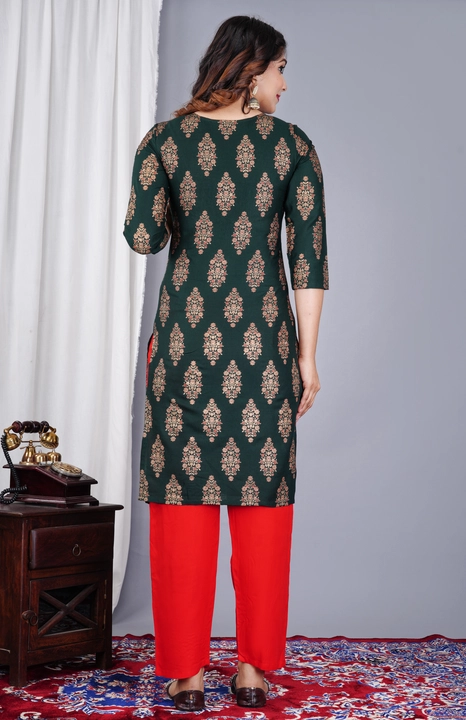 Reyon printed woman and girls kurti  set uploaded by Love care ❤️  on 6/13/2023