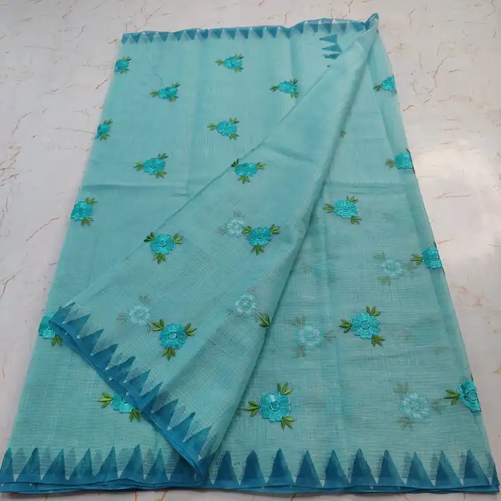 Kota doria embroidery work saree  uploaded by business on 6/13/2023