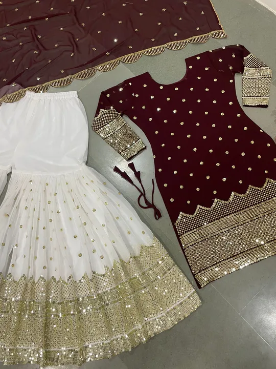 *SSR-366* 💕👌

👉👗*Launching New Designer Party Wear Look New Top-Plazzo and Dupatta With Heavy Em uploaded by A2z collection on 6/13/2023