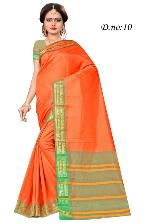 Kesariya saree uploaded by Awasheswar Textiles on 6/13/2023