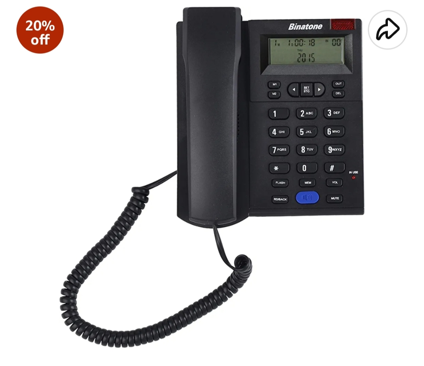 Binatone Concept 700 Corded Landline Phone  uploaded by Shaksham Inc. on 6/13/2023