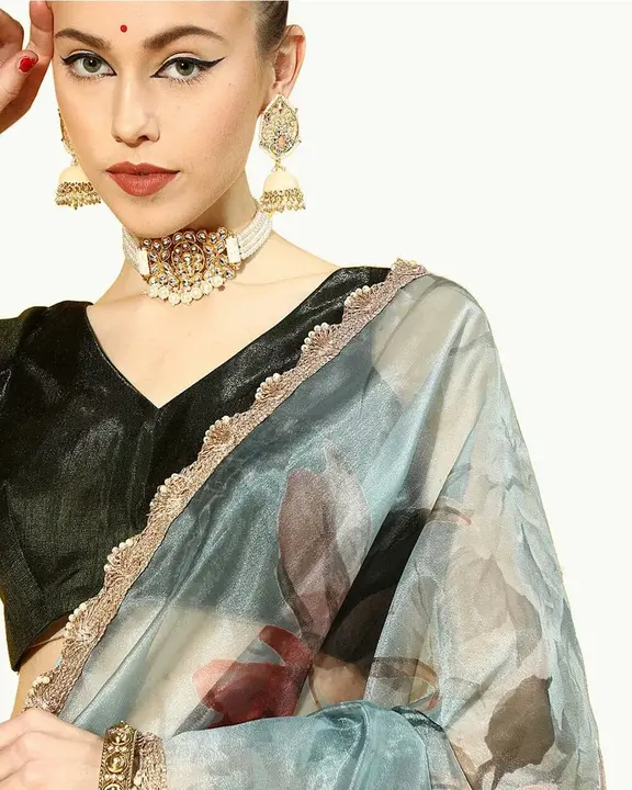 ORGANZA SAREE uploaded by Mukesh Saree Centre on 6/13/2023