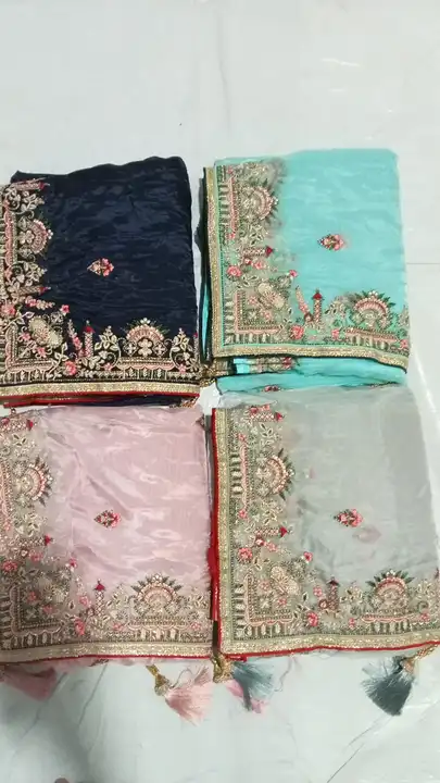 Work EMBROIDERY SAREES  uploaded by business on 6/13/2023