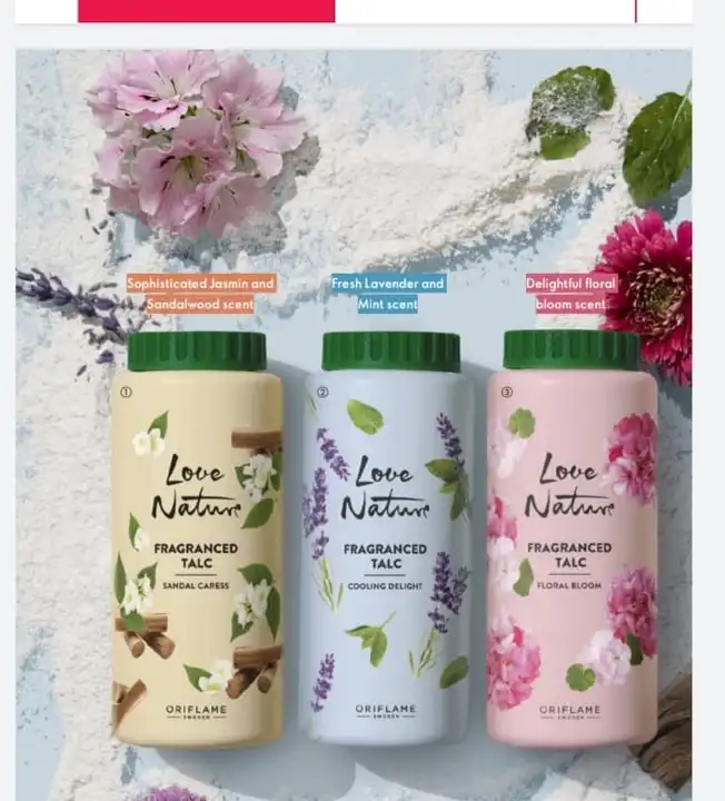 Love nature body talc uploaded by Oriflame on 6/13/2023