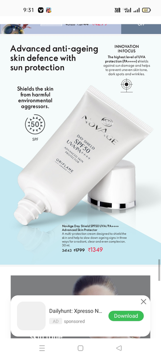 Novage SPF 50  uploaded by Oriflame on 6/13/2023