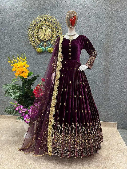Viscose velvet gown uploaded by Leedon hub on 6/13/2023