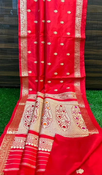 Pure katan handloom banarasi silk sarees  uploaded by business on 6/13/2023