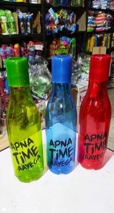 Apna time aayega bottle 1000 ml   21₹/pcs.  4*1 set 84₹/set uploaded by Home&kitchan and toys house on 3/13/2021