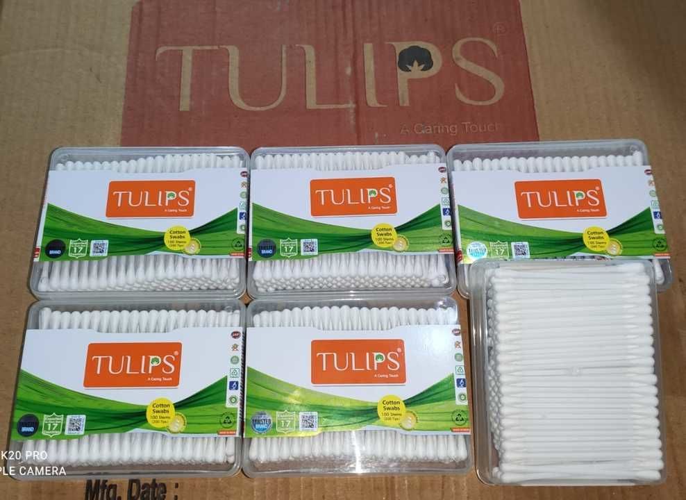 TULIPS  COTTON SWABS BUDS 252₹/DOZ.        21₹/DABBI MRP45₹ uploaded by Home&kitchan and toys house on 3/13/2021