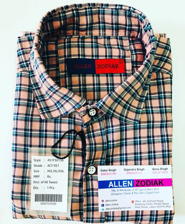 Checks shirts uploaded by ALLENZODIAK on 6/13/2023