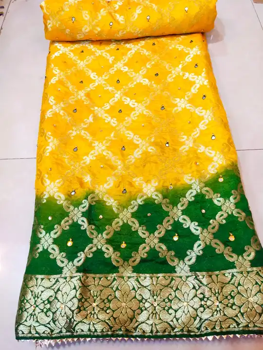 *Rate drop*
Today sale price 
😍😍new launching 😍
🥰ghadchola banarsi silk sarees with full heavy z uploaded by Gotapatti manufacturer on 6/14/2023