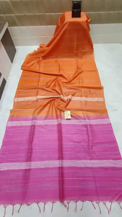Semi tussar 2D colour fancy saree  uploaded by Peehu handloom  on 6/14/2023