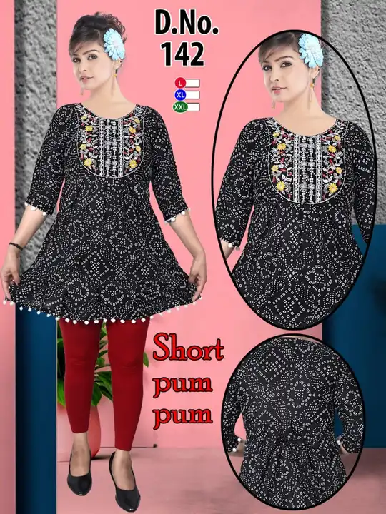 Short tunic primium quality stitching and fabric  uploaded by Kashida fashion on 6/14/2023
