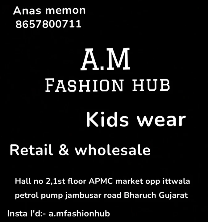 Visiting card store images of A.m fashion