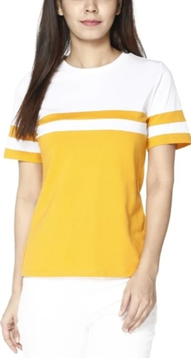 Women T-shirt Half sleeve Patti cotton fabric  uploaded by Aasma Fashion Knitwear on 6/14/2023