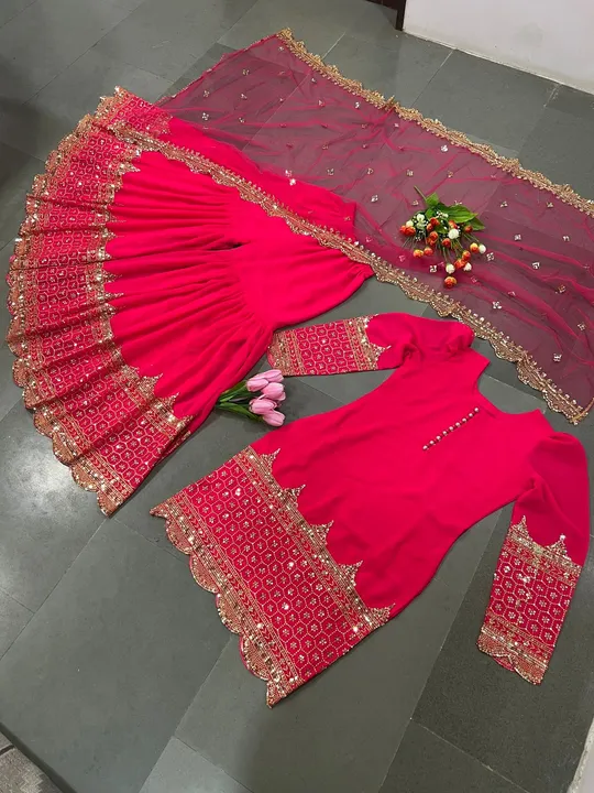 Sharara set uploaded by Taha fashion online store on 6/14/2023