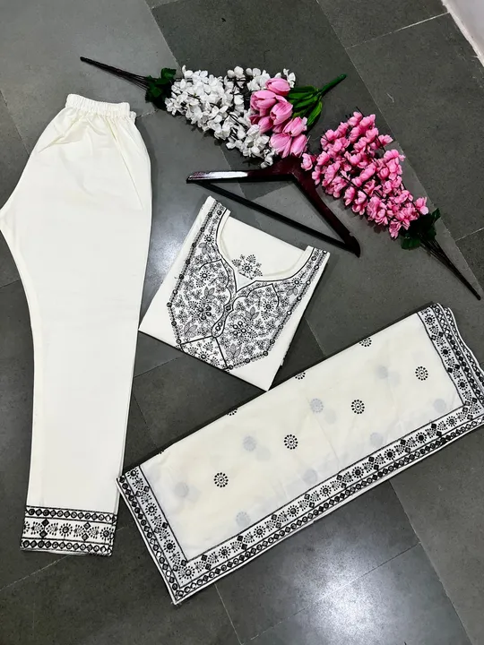 Top bottom with dupatta uploaded by Taha fashion online store on 6/14/2023