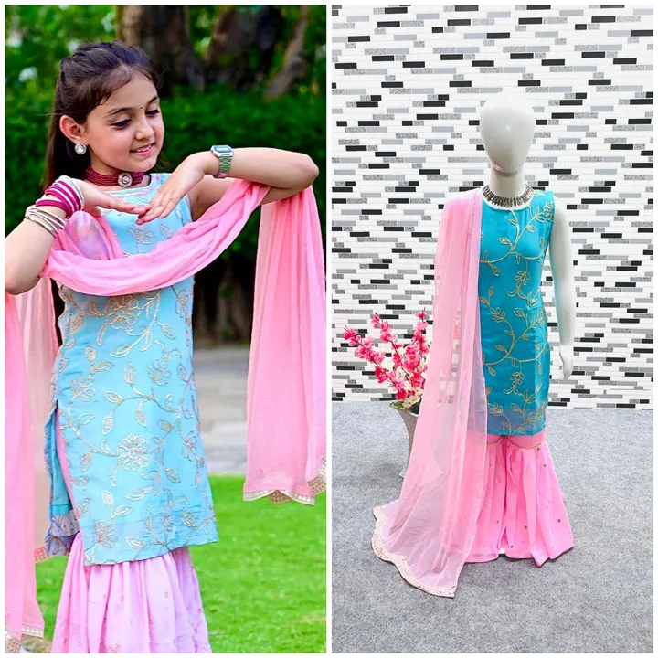 Girls top bottom with dupatta uploaded by Taha fashion online store on 6/14/2023