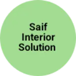 Business logo of Saif interior solution