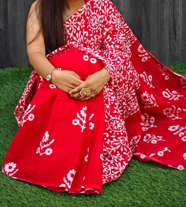 Cotton mulmul saree with blouse  uploaded by business on 6/14/2023