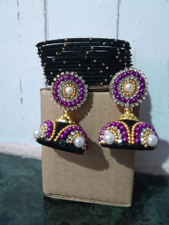 Silk Thread Bangles Jhumkas  uploaded by business on 6/14/2023