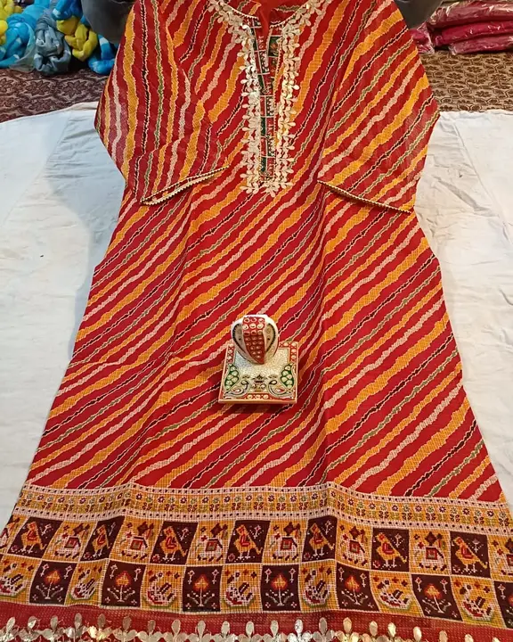 Product uploaded by Jaipuri wholesale gotta patti kurtis nd sarees on 6/14/2023