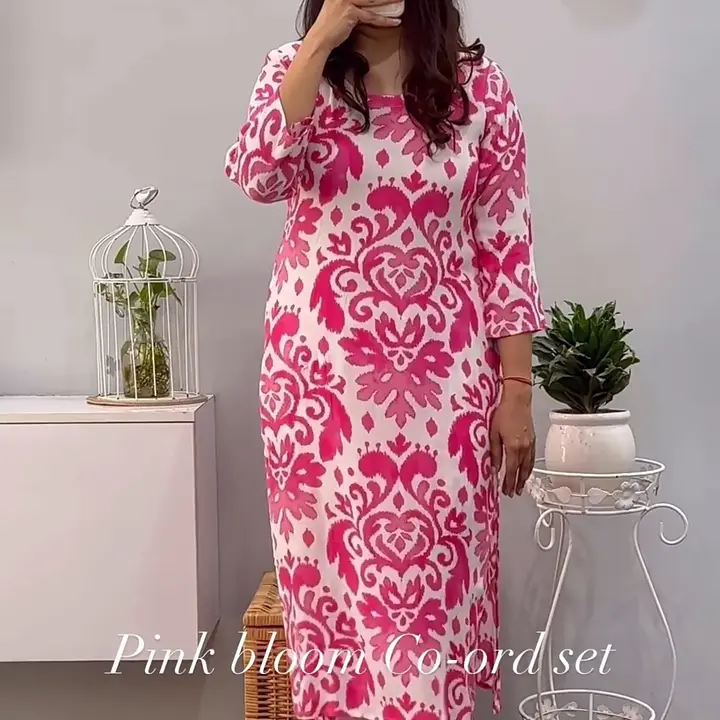 Pink bloom Co-rd set  uploaded by M i Jaipur Kurties on 6/14/2023