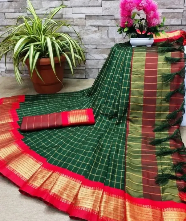 Cotton silk Jacquard Saree  uploaded by business on 6/14/2023