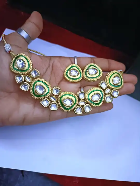 Meenakari Kundan necklace set  uploaded by Sb designs on 6/14/2023
