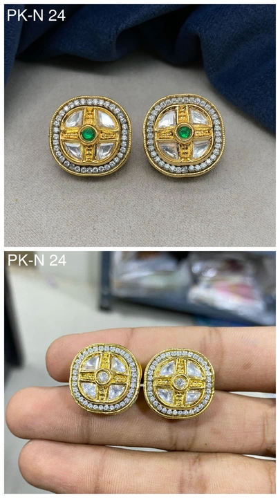 Kundan stud earrings  uploaded by Sb designs on 6/14/2023