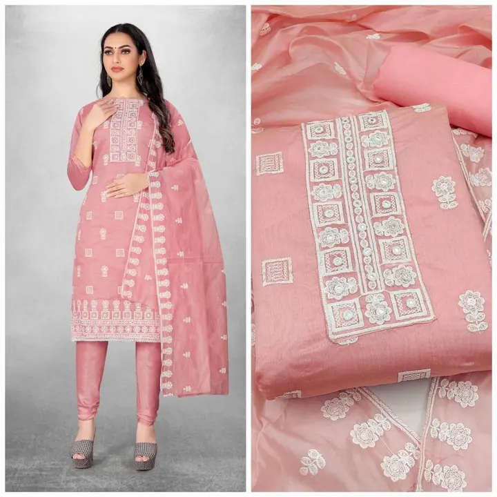 Chanderi Dress Material  uploaded by Shree Hari Exports on 6/14/2023