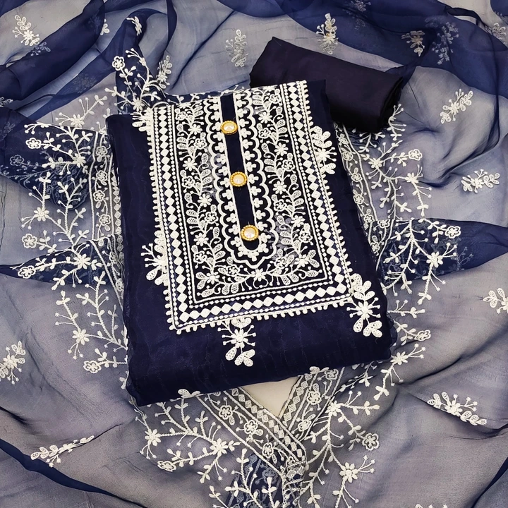 Organza Dress Material  uploaded by Shree Hari Exports on 6/14/2023