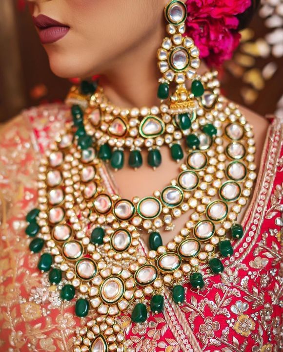 Post image We are manufacturer of kundan jewellery 
Colors Customize as requirements

Dm or whatsapp for order, price or updates
Join us on WhatsApp +918080595267

https://wa.me/918080595267