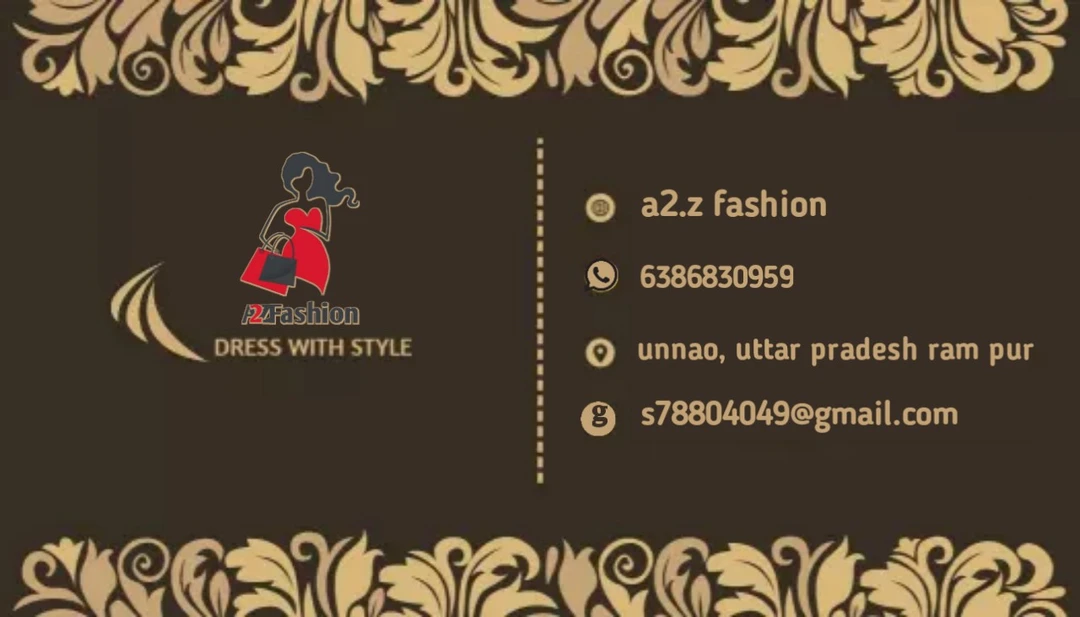 Visiting card store images of a2.z fashion
