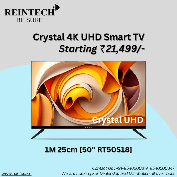 Reintech 50 Inch 4k Ultra HD LED TVs  uploaded by Reintech Electronics Pvt Ltd. on 6/14/2023